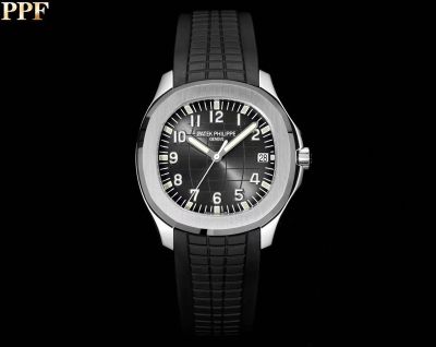 PPF Factory Patek Philippe watches list Aquanaut Date  Gray Dial Octagon Metal 40mm Watch